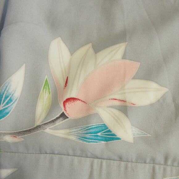 Show Me Your Mumu Noelle Flutter Maxi Dress Sz XXL True Wrap Gray Lily Floral - Picture 7 of 14